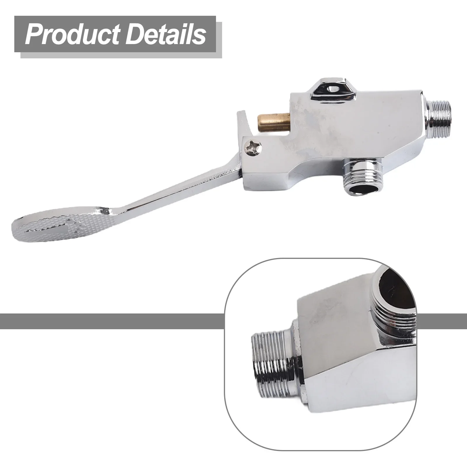 Foot-operated Faucet Foot operated Wash Basin Valve for Public Use Zinc Alloy Single Cold Switch with Foot Pedal