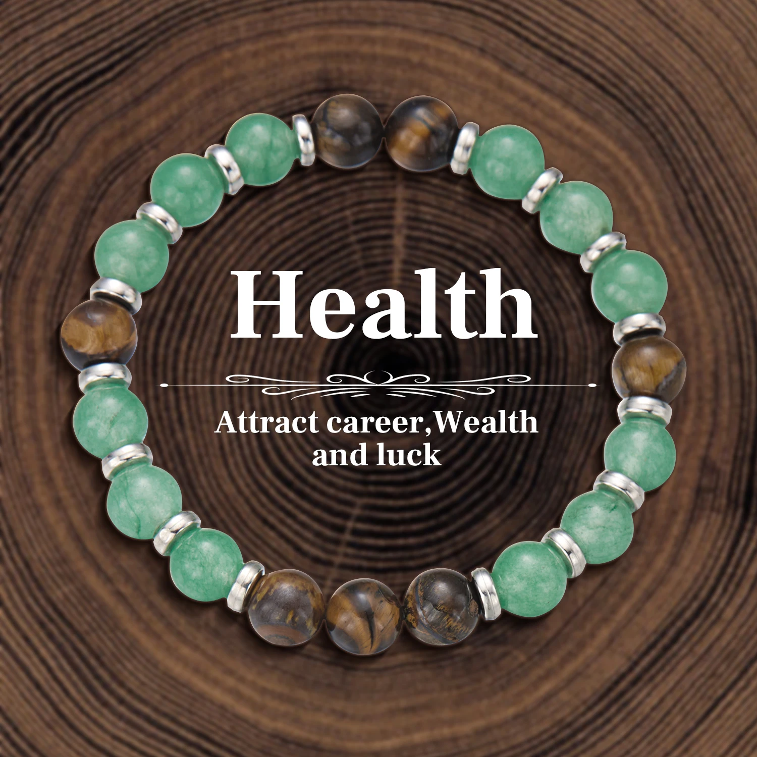 Natural Stone Bracelet Amethyst Quartz Tiger Eye Crystal Beads Bangles Women Men Health Wealth Lucky Reiki Healling Jewelry Gift
