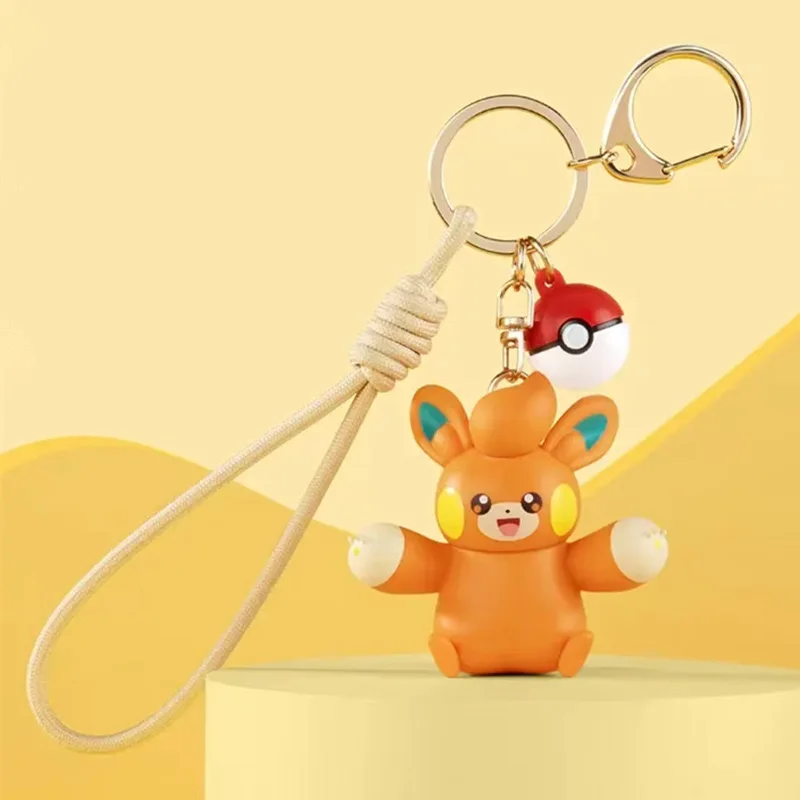 Original  Super Cute Kawaii Pokemon Figures Keychain Pawmi Pawmot Models 2.5cm 5cm PVC  Anime Gift Toys