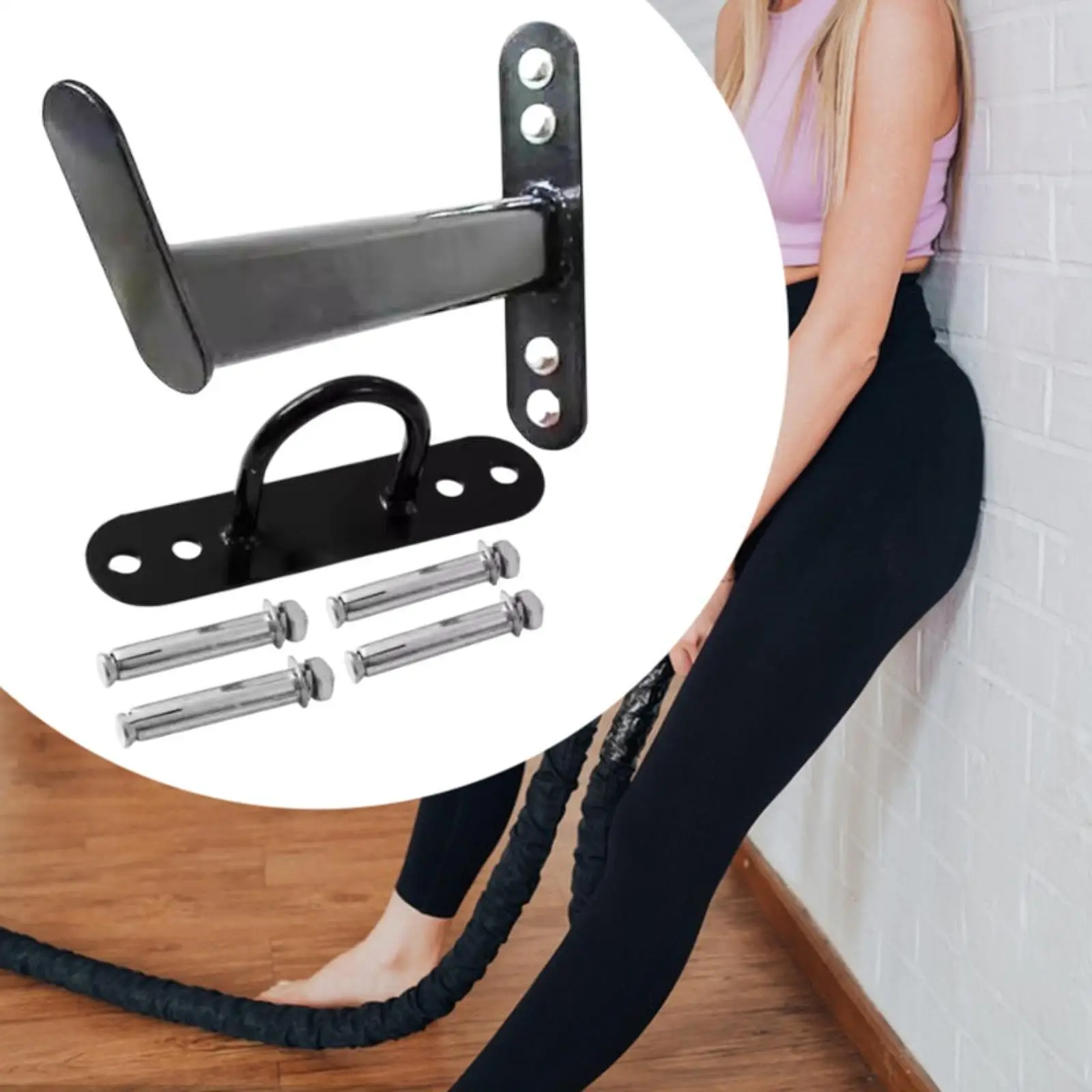

Battle Rope Wall Mount Kit Storage Hook Space Saving Carbon Steel Ceiling Hanging Hook Workout for Resistance Bands Equipment