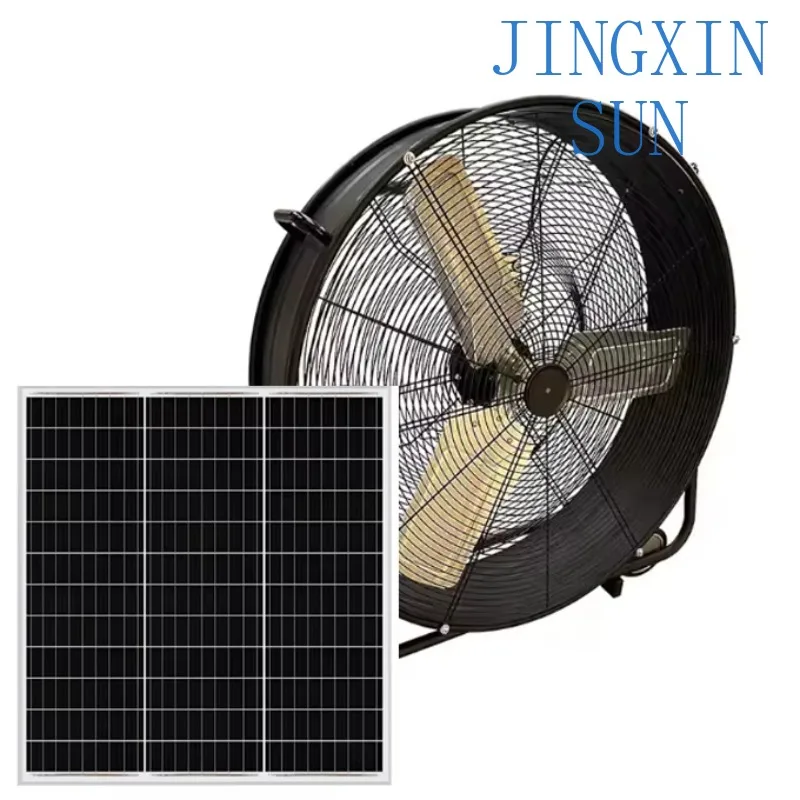 24 Portable Solar Heavy Duty Garage Cold Air Workshop Warehouse Industrial Ventilation Blower Blower Fan