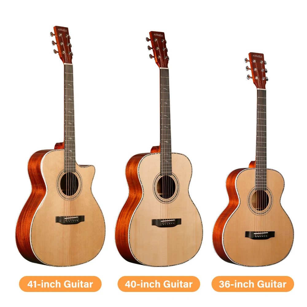 36 Inch 6 String Steel String Acoustic Guitar Solid Top HPL Fretboard Optional Pickup Customisable Musical Instrument