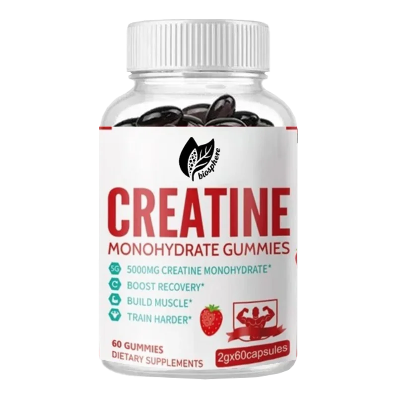 مونوهيدرات كرياتين تحتوي على جليسينات المغنيسيوم والمغنيسيوم إل-ثريونين، علكة بنكهة التفاح، 5000 مجم كرياتين مونوهيدرات #3