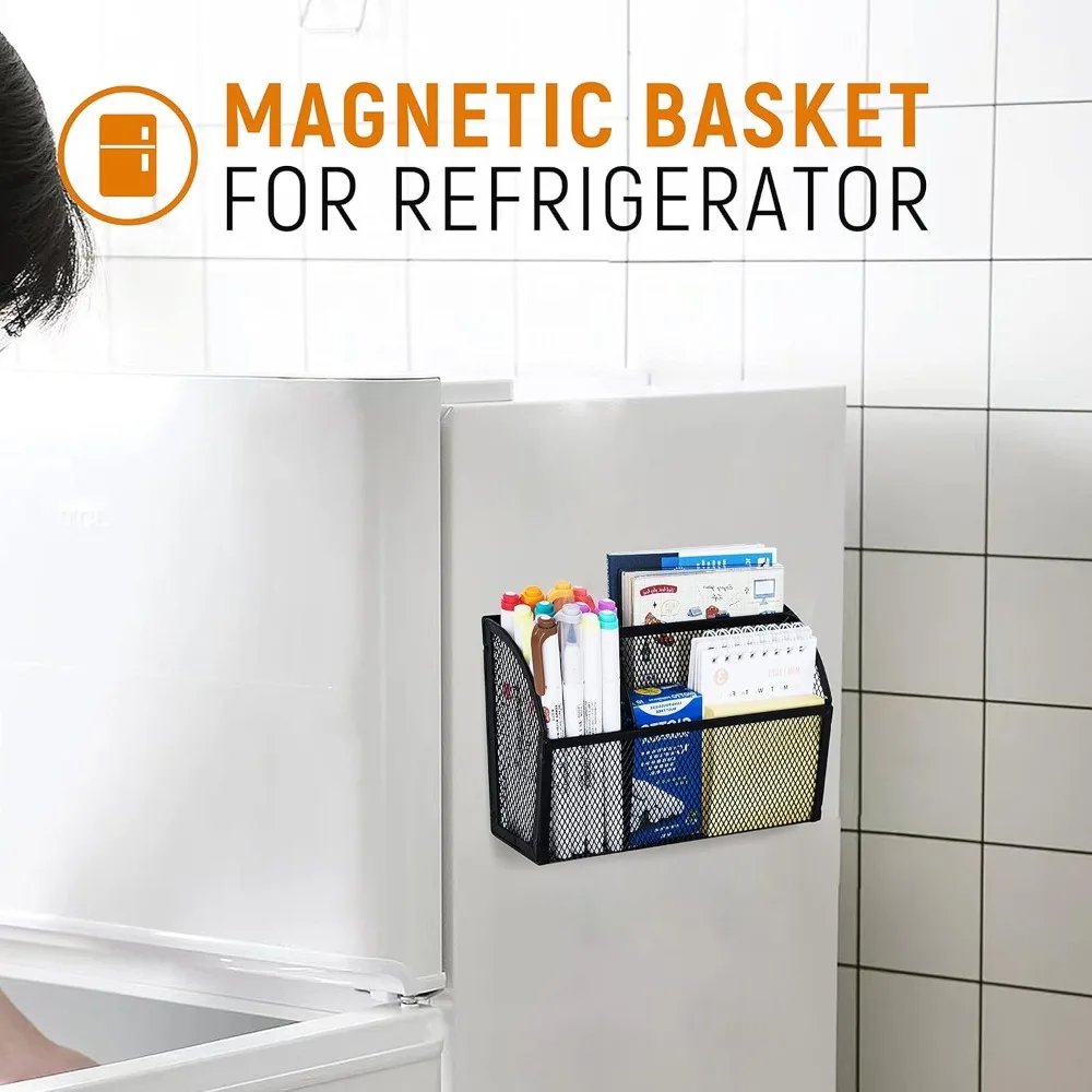 portapenne magnetico ripiano magnetico per lavagna portapenne magnetico in rete a 3 griglie per frigorifero organizer magnetico lo