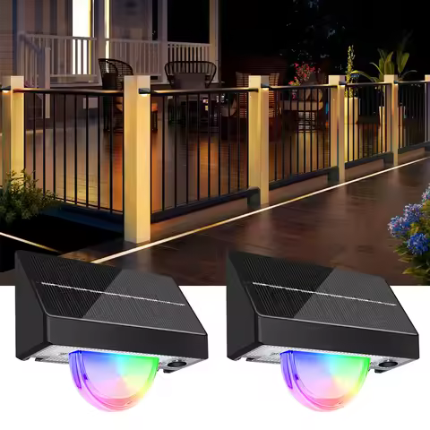 Solar Outdoor Lights Super Bright Solar Lights for Fence Outdoor Waterproof LED for Wall Backyard Porch Deck Garden Patio Decor