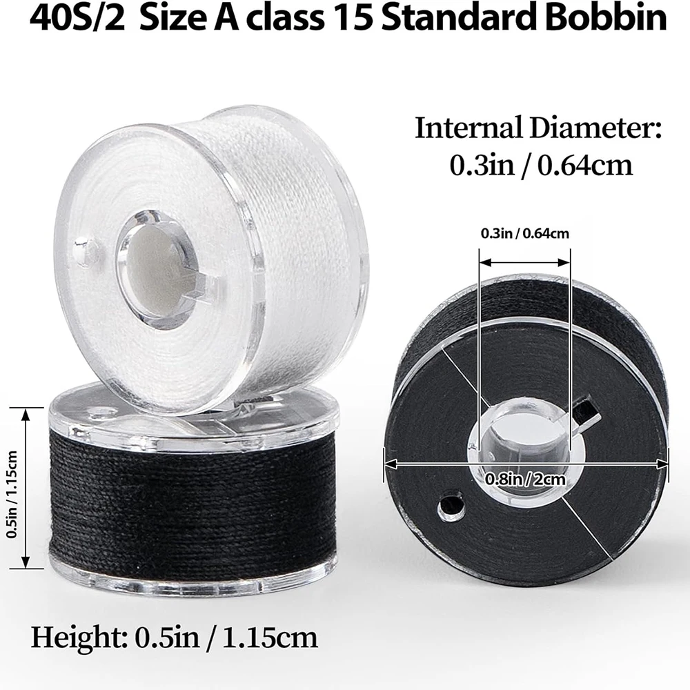 30 قطعة بكرات التطريز الأبيض موضوع البوليستر بكرات مسبقة الجرح البكر المواضيع DIY بها بنفسك التطريز وآلات الخياطة #2