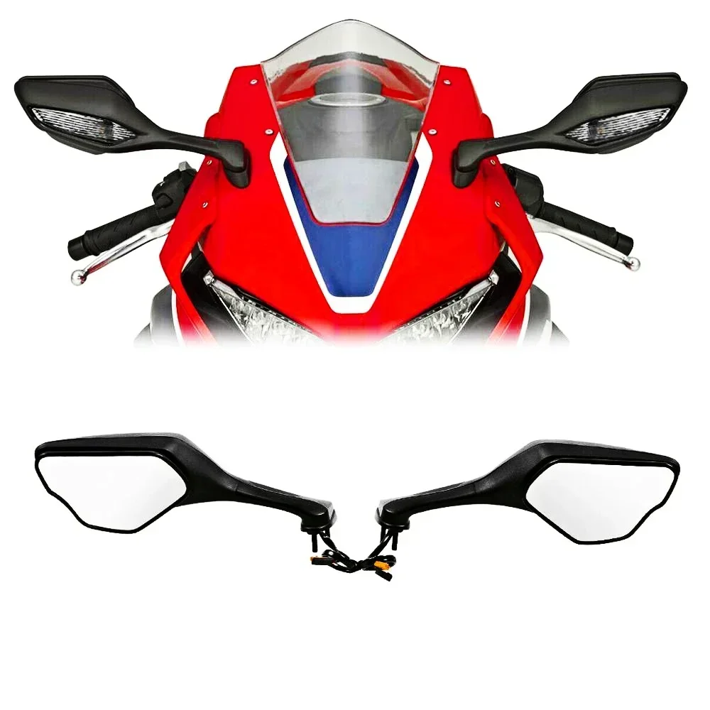 

For Honda CBR1000RR CBR 1000 RR 2017-2024 2018 Motorcycle Rearview Mirrors Turn Signal LED