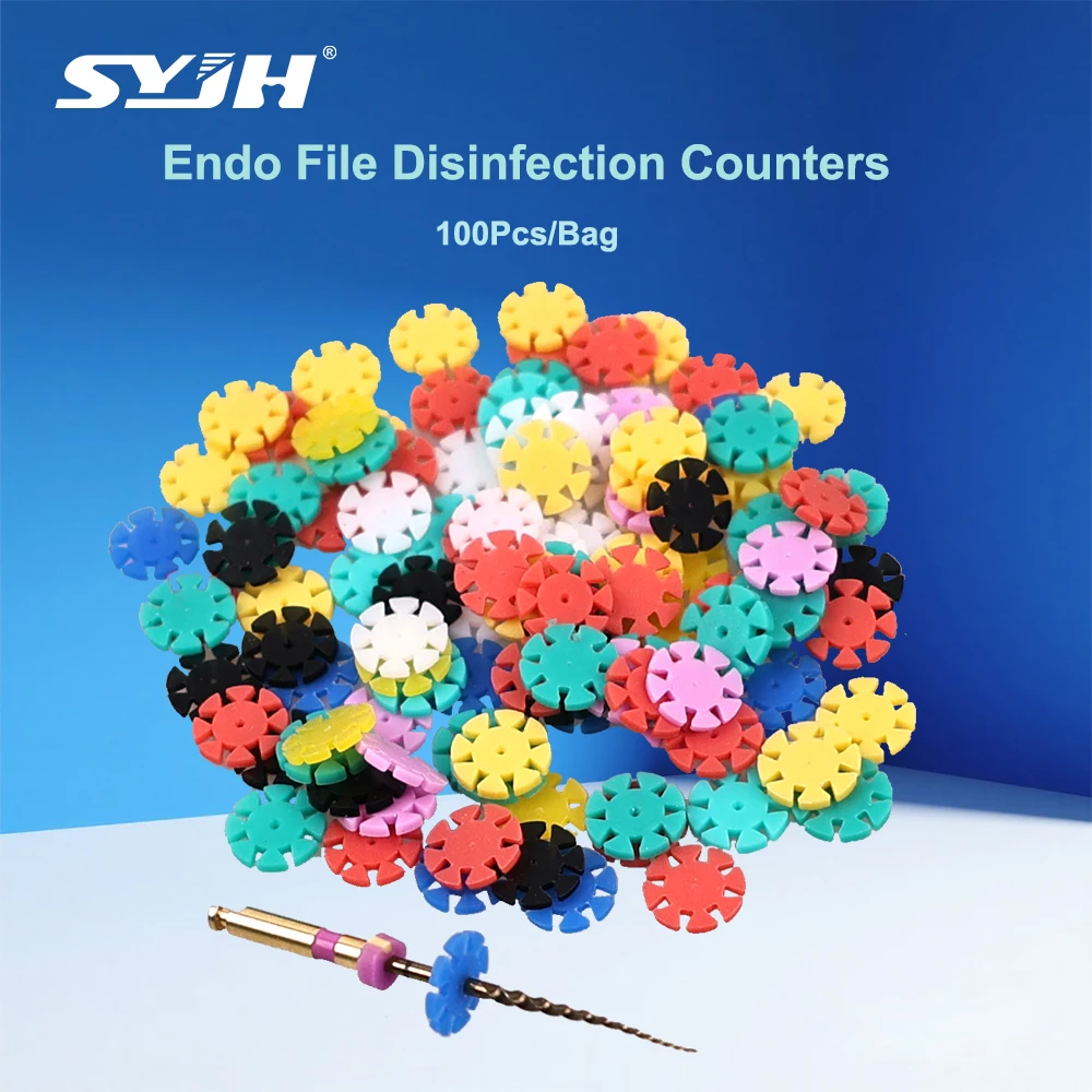 

SYJH 100 шт. файлы для корневых каналов, пробка для дезинфекции, круг для маркировки, кольцо для стоматологической маркировки, резиновая пробка для подсчета, стоматологические аксессуары