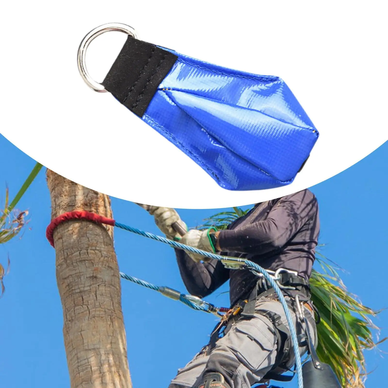 Mesh Throw Weight Bag Portable Arborist Throwing Pouch for Rock Climbing and Mountaineering