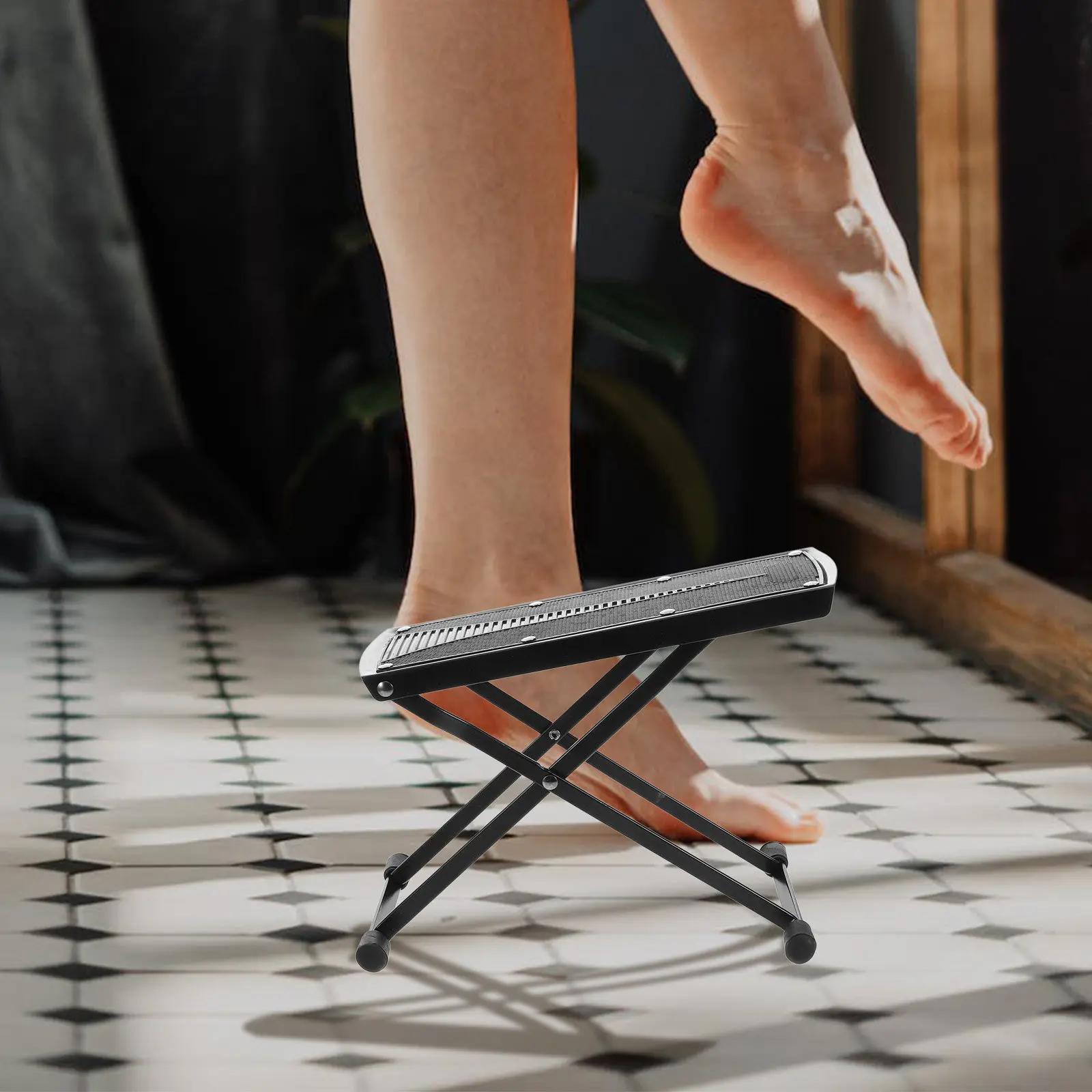 Pedicure Foot Stool Foldable Manicure Foot Rest Iron Construction Anti-Skid Surface for Home Salon Training Enhanced Comfort