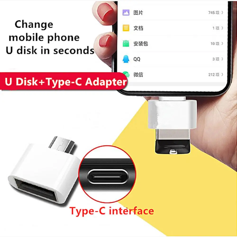 Ryra Universele Schijf Flash Adapter Type-C Om USB2.0 Otg Adapter Connector Voor Android Iphone Tablet Smart Telefoon Otg kabel Adapter