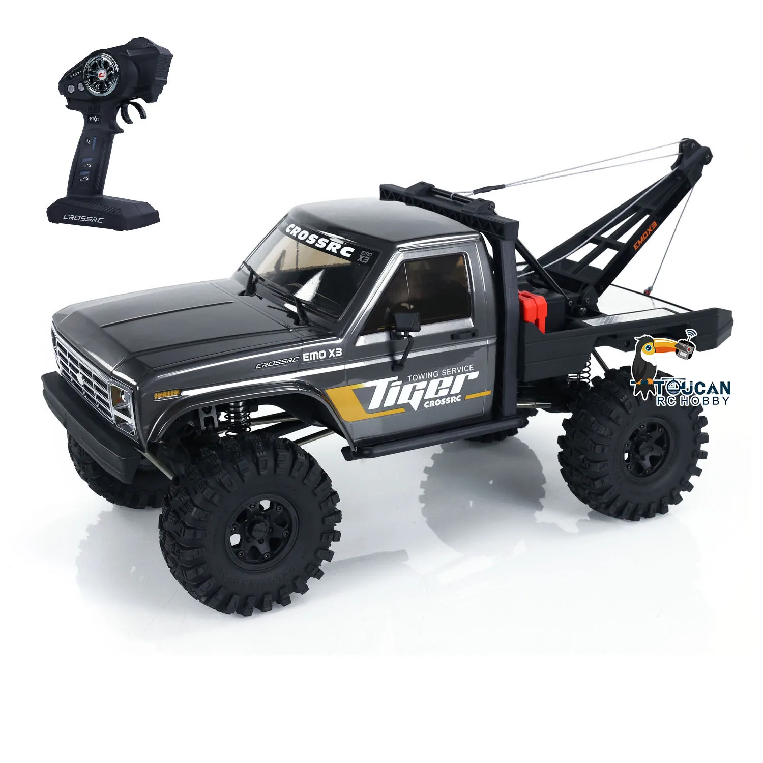 1/8 4WD CORSSRC EMO X3 RC Samochód ratunkowy 4x4 Zdalnie sterowany model gąsienicowy Elektryczne pojazdy terenowe Zabawki Radio Silnik Światła