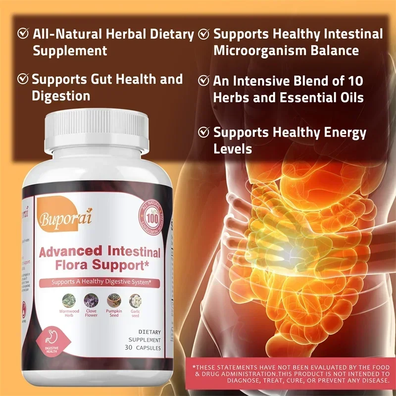 

Advanced Intestinal Flora Support - Reduces Bloating and Gas, Promotes Digestion and Gut Health, Improves Energy Levels