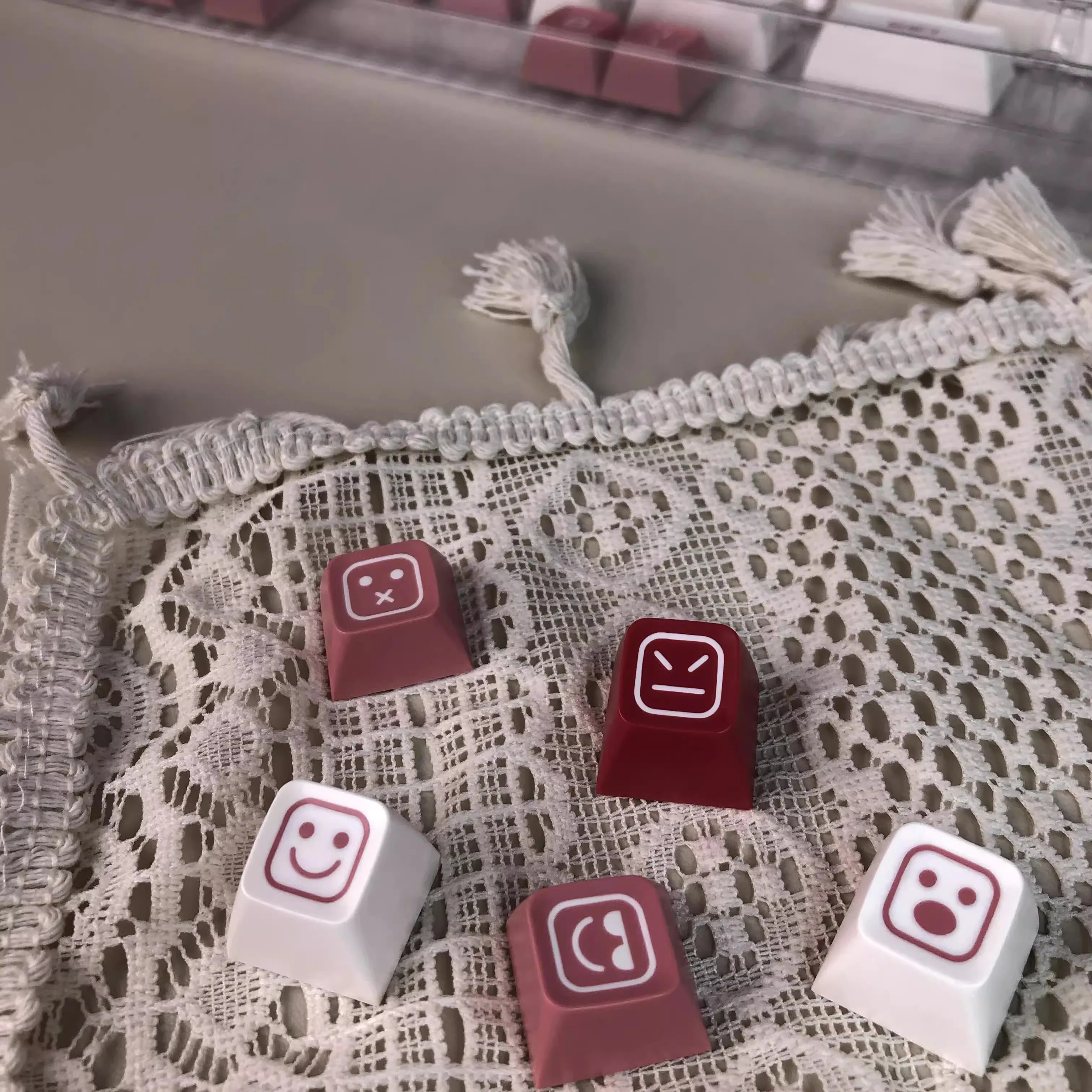 GMK Lychee powderKeycap SA Profile Keycaps PBT Double Shot Key Caps Set ISO Enter 7U Spacebar for Custom Mechanical Keyboard KIT