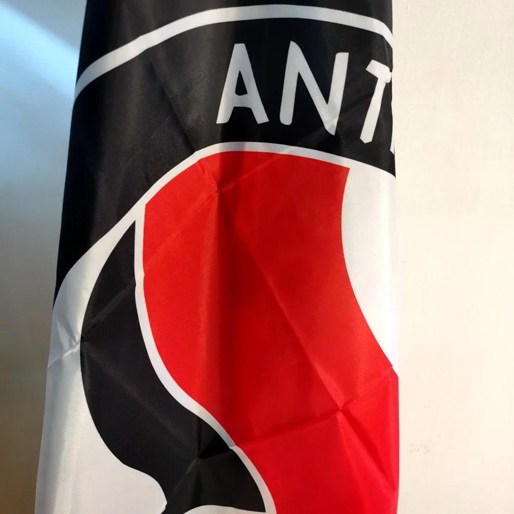 Black Polyester Antifascist Action Flag Punk Anarchist Antifa Anarchy Revolution 90X150cm Polyester