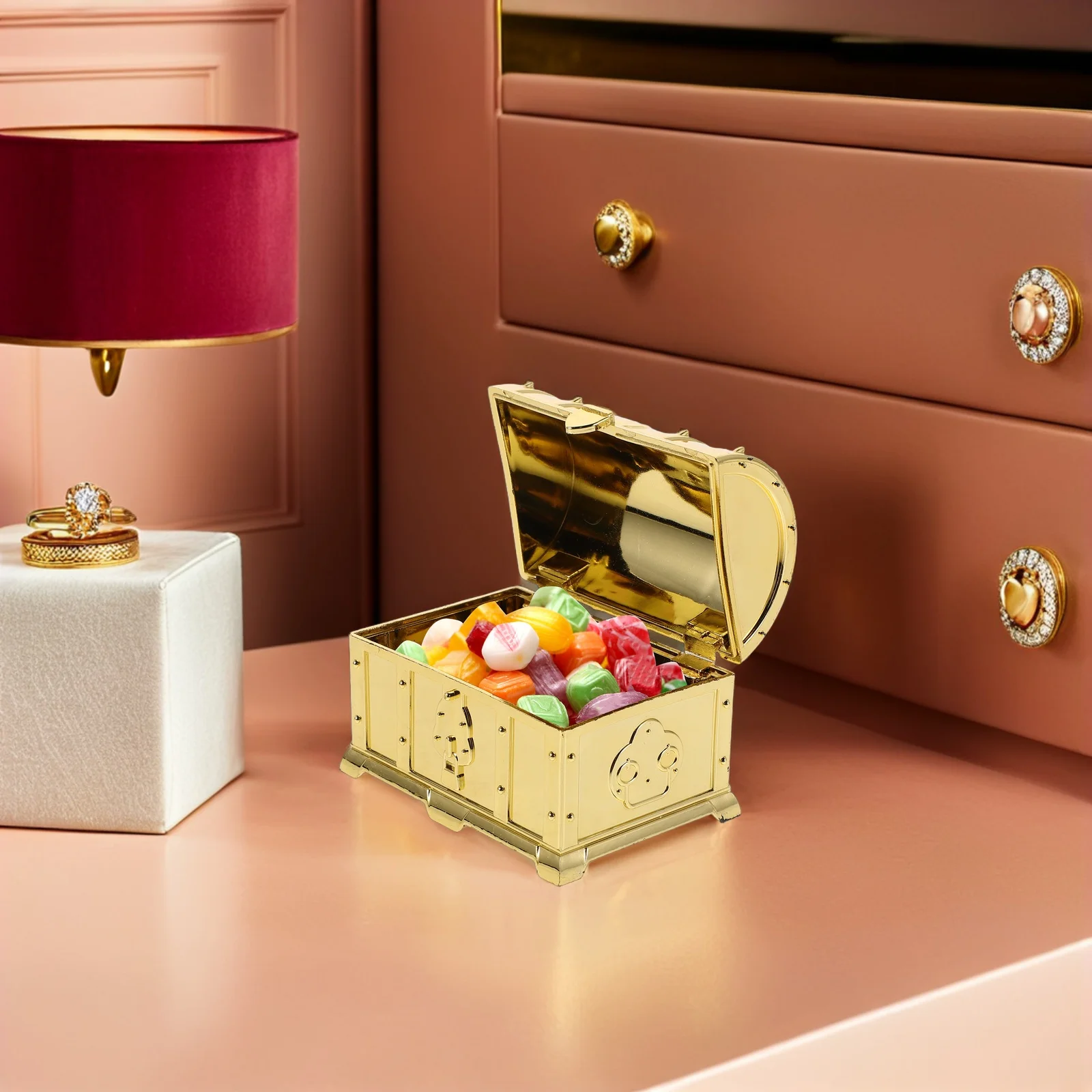 

12Pcs European Style Wedding Candy Boxes Elegant Mini Treasure Chest Favor Boxes for Birthday Bridal Shower Party Treat Storage