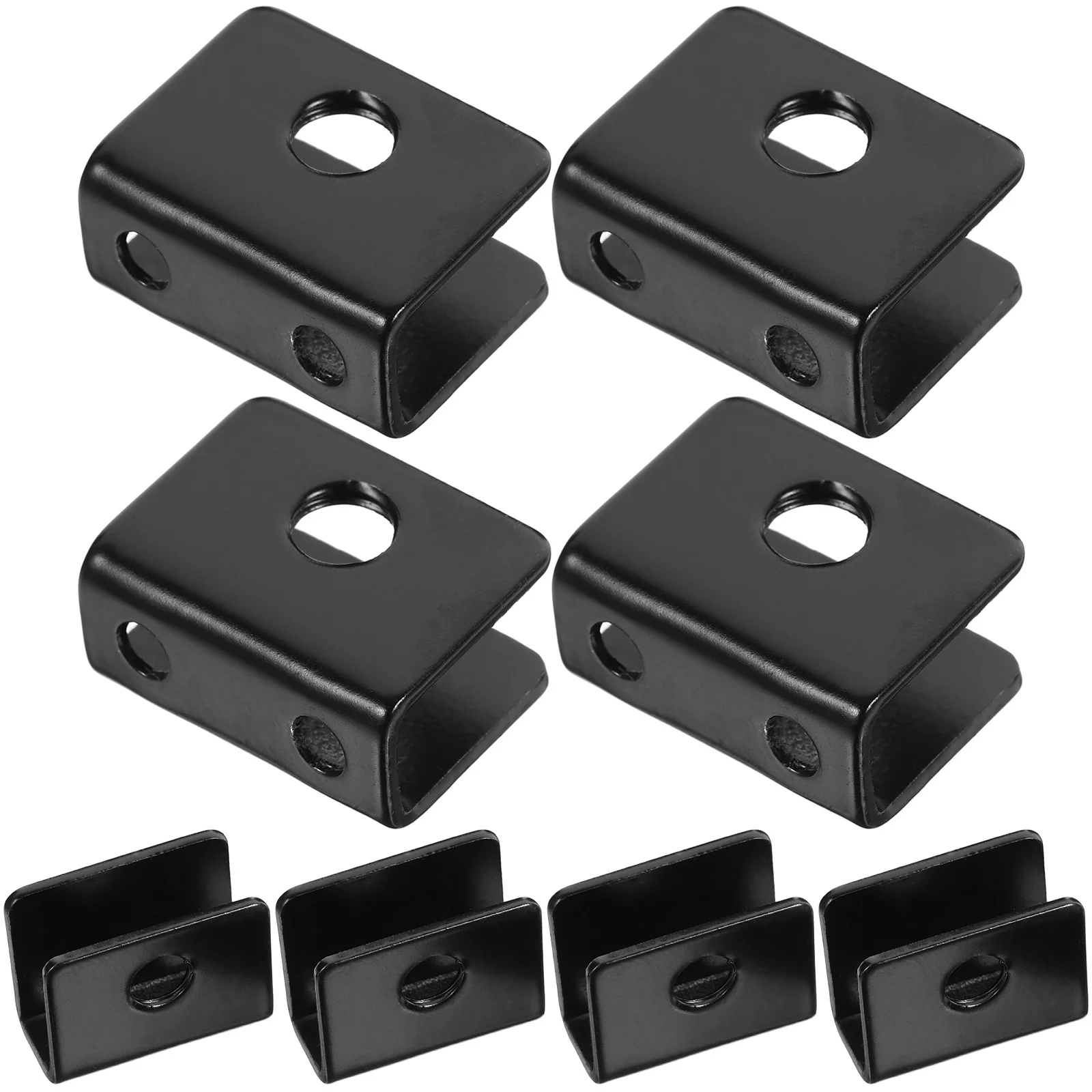 

8Pcs Glass Clamp Bracket Stainless Steel Mirror Holder Clips Easy Install for Frameless Heavy Duty Decor Glass Clamp