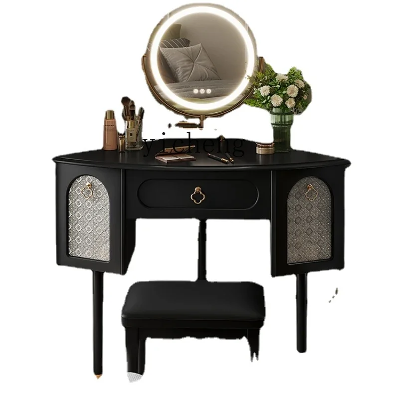 ZK Retro Corner Dresser Space Corner Bedroom Triangle Corner Makeup Table