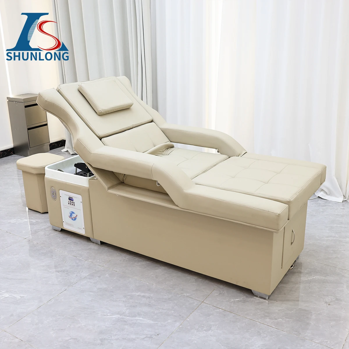 

Thai Head Spa Hair Salon Lay Down Washing Chair Headspa Electric Massage Pedicure Shampoo Bed