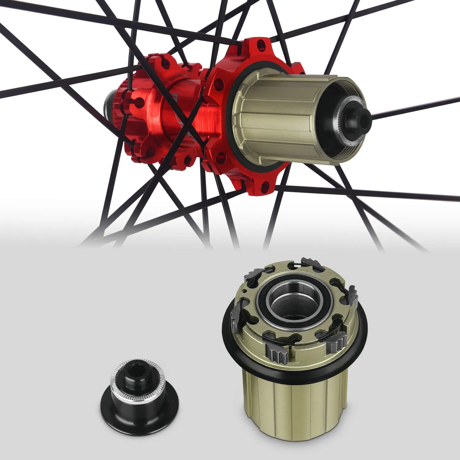700C RUJIXU レッドリムロードバイクチューブレスディスクブレーキ
