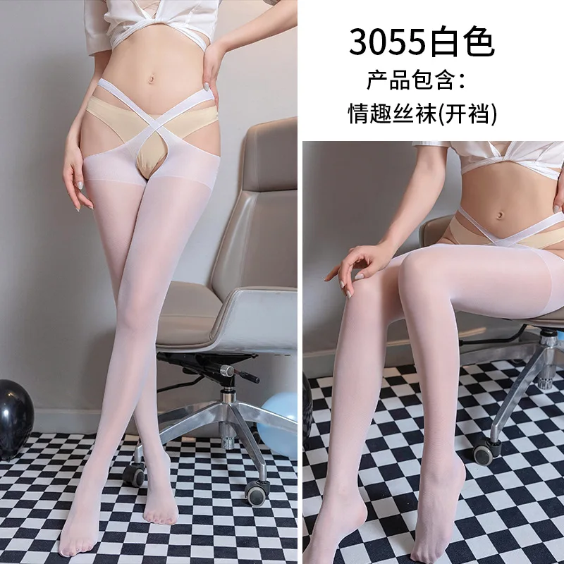 

Сексуальные чулки с открытой промежностью, длинные чулки-трубочки, соблазнительные чулки с перекрестной открытой, разноцветные чулки, дропшиппинг A3055