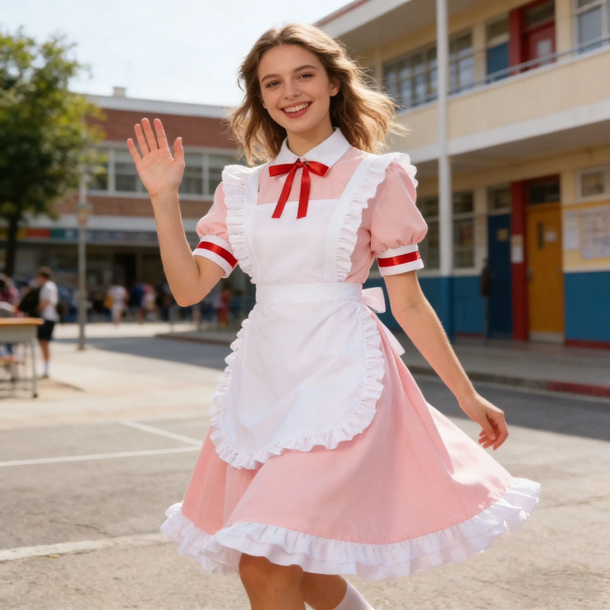 

Anime Magical Girl Puella Magi Madoka Magica Homura Akemi Cosplay Costume Sexy Lolita Anime Cute Girl Maid Uniform