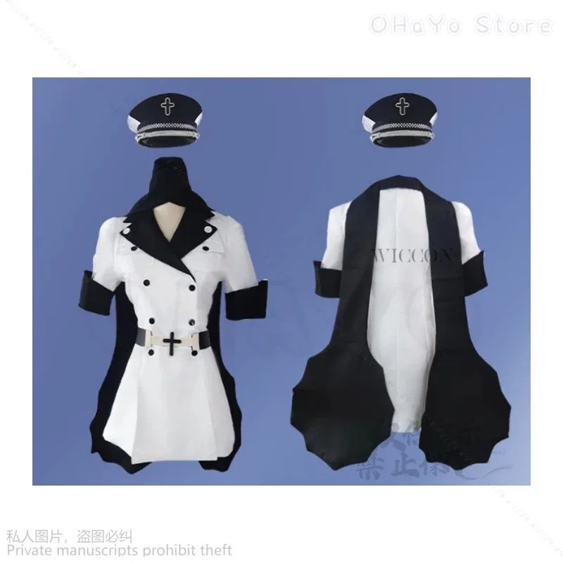 أزياء CyAnime Akame Ga KILL Esdeath التأثيرية مع قبعة وجوارب ملابس شعر مستعار للنساء مجموعة كاملة من Esdeath Empire ملابس عامة للحفلات