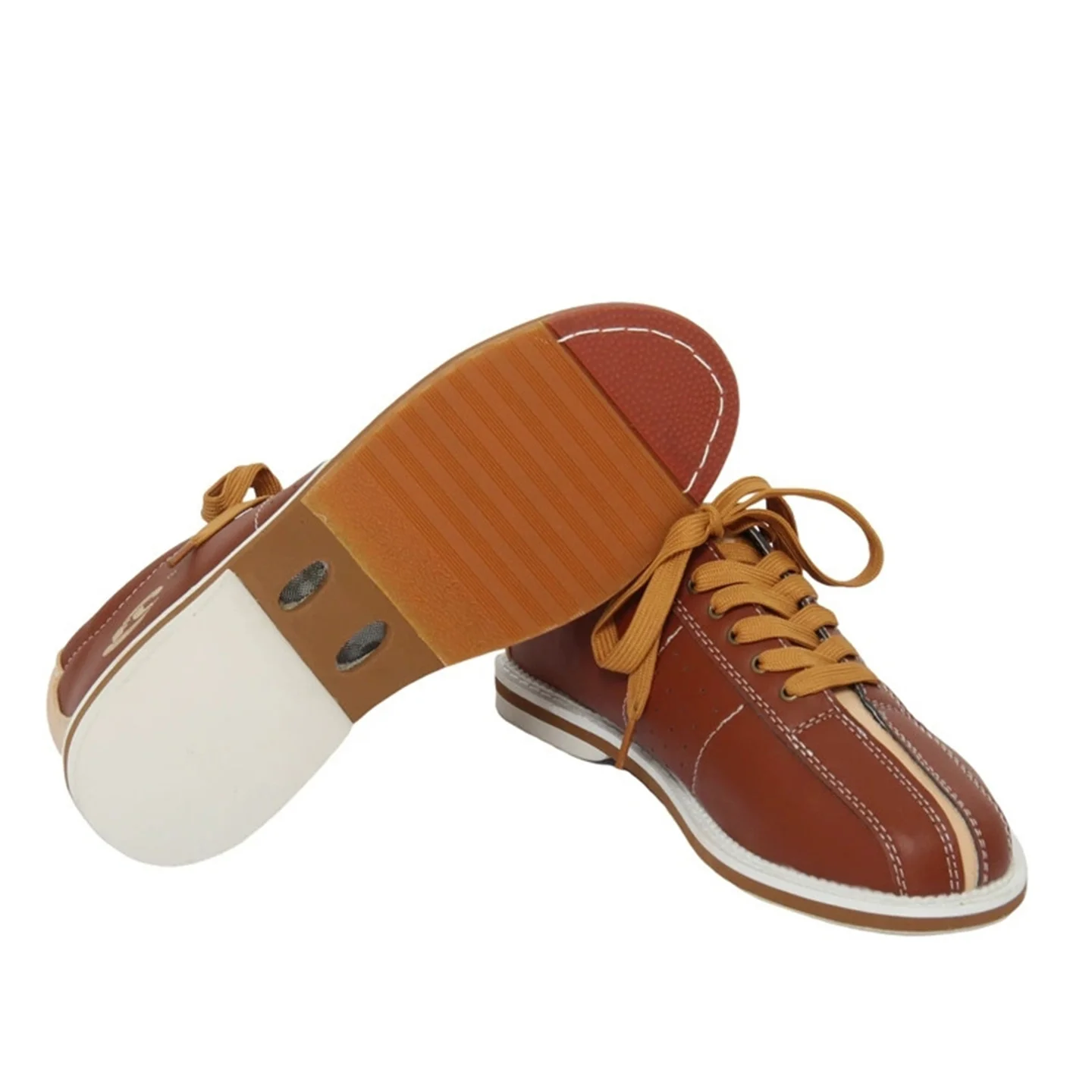 Unisex Professional Sneakers Bowling Shoes with Breathable PU Leather and Microfiber Upper, Sliding Sole for Training