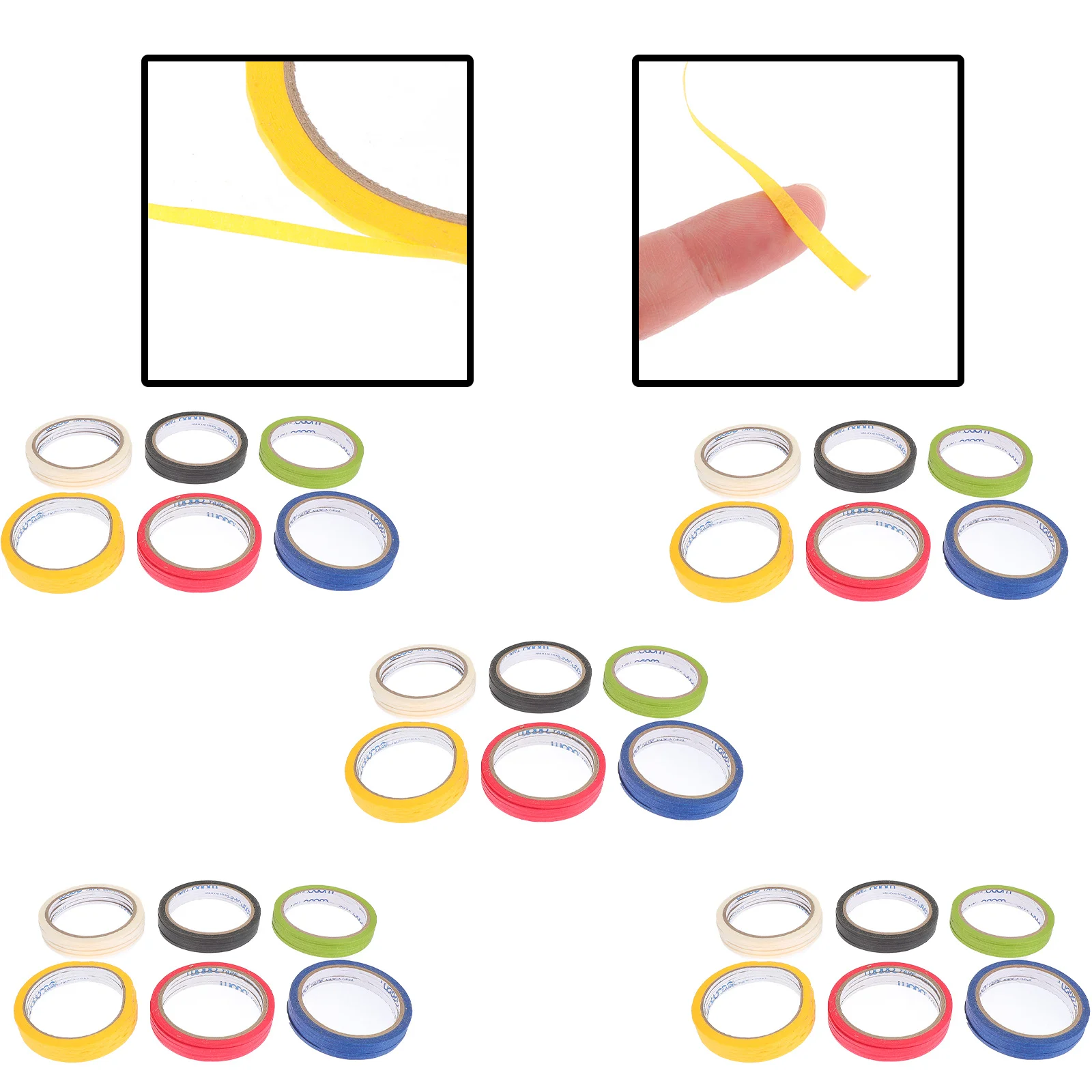 

30Pcs Multi Function Adhesive Paper Tape Colored Masking for Clothes Positioning DIY Art Crafts Labeling and Organizing