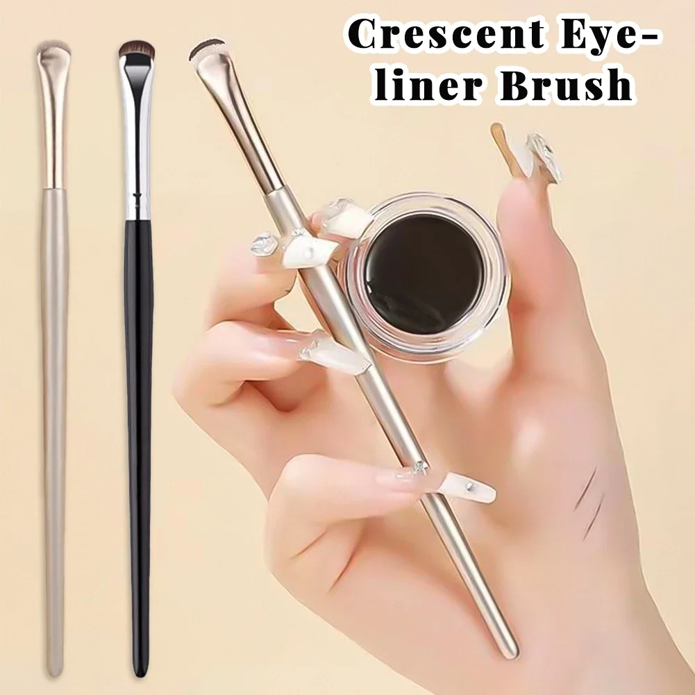 الهلال كحل الرابض دودة القز فرشاة عيون أسفل إلى التفاصيل الحاجب فرشاة ظلال العيون شقة رقيقة جدا فرشاة للمكياج الجفن #1