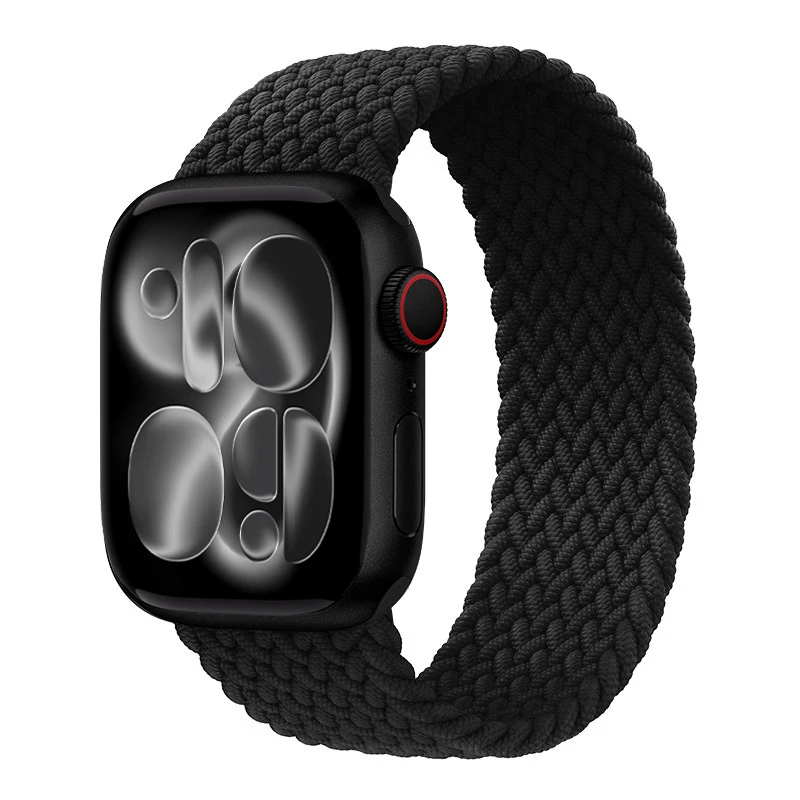 Geflochtenes Solo Loop Armband für Apple Watch Series 12 11 10 9 7 8 SE Ultra 4 3 49mm 46mm 42mm 44mm 45mm Armband Correa iWatch Bänder – Detail 2