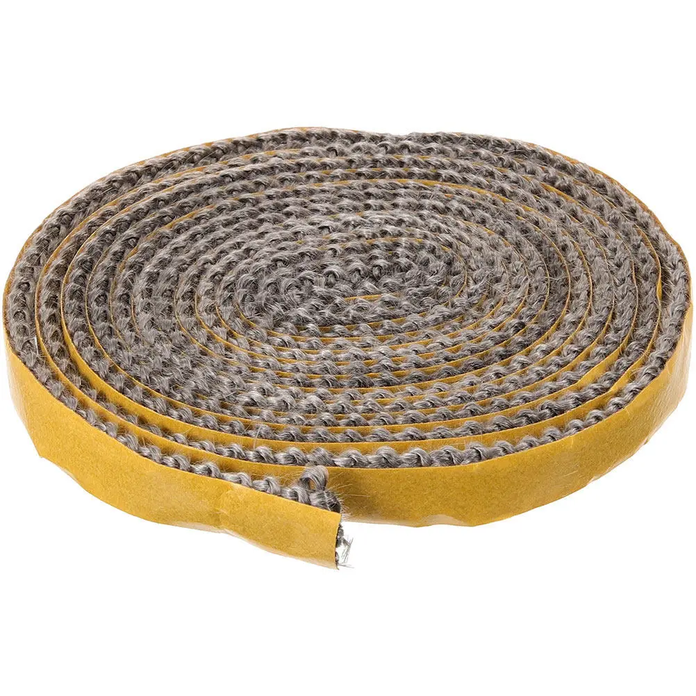 

Рулонная самоклеящаяся термостойкая уплотнительная лента из стекловолокна для дымохода, топки, дверцы камина, замена уплотнителя для дровяной печи