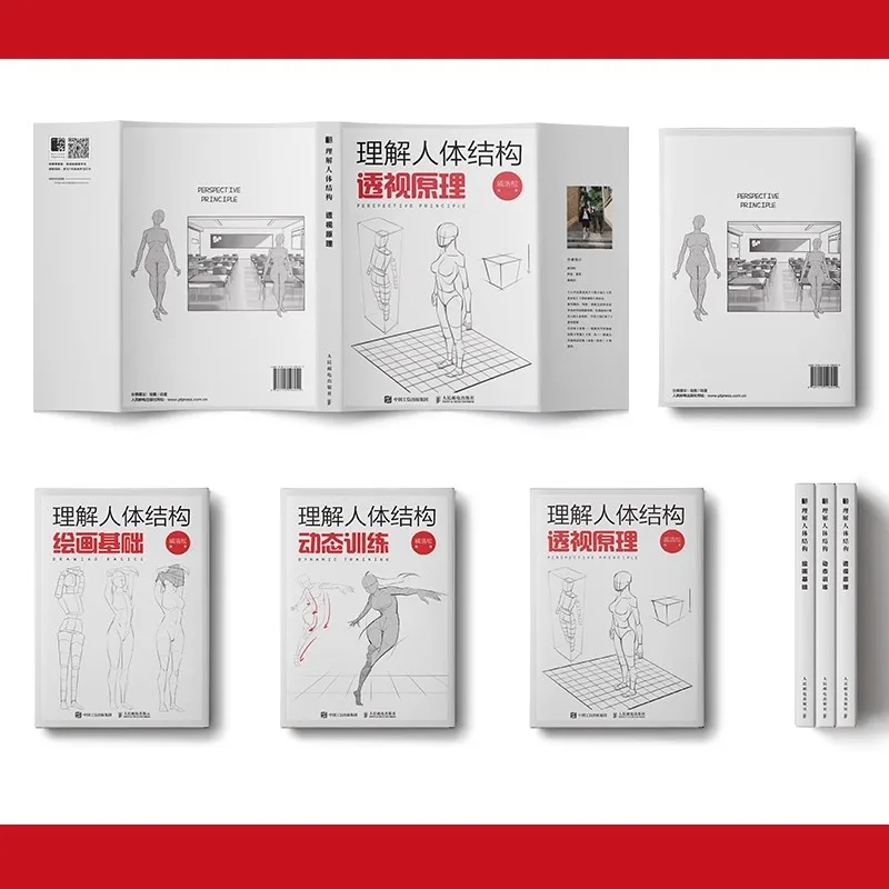 Livro tutorial de princípios de anatomia humana + perspectiva - entenda a estrutura corporal e perspectiva para iniciantes