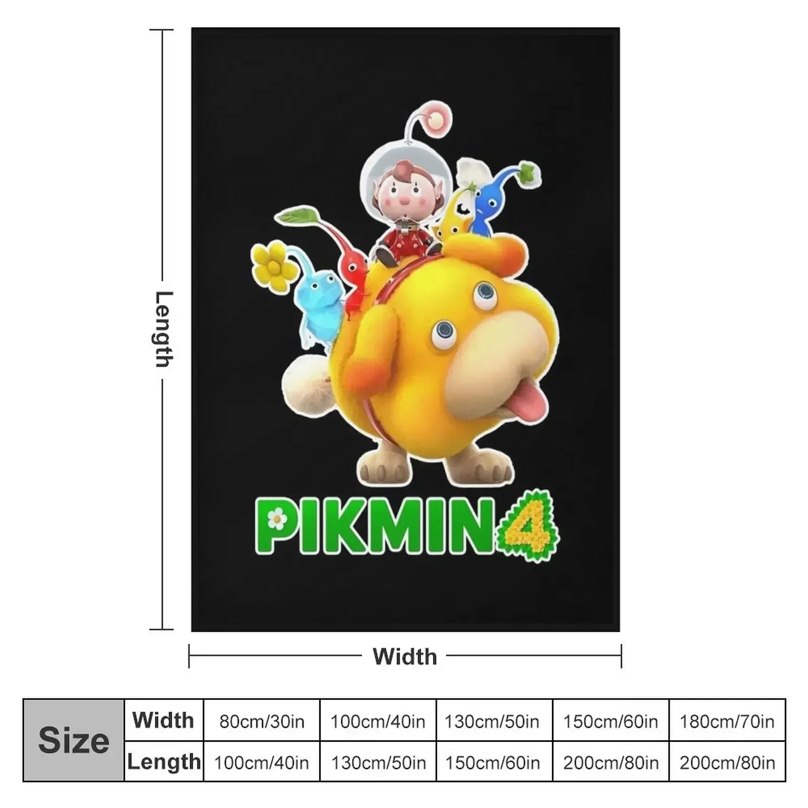 Pikmin, Pikmin 4, Rescue Pup Oatchi, Pikmin 2023, Balck Throw Blanket Travel Tourist Blankets Sofas Of Decoration Blankets