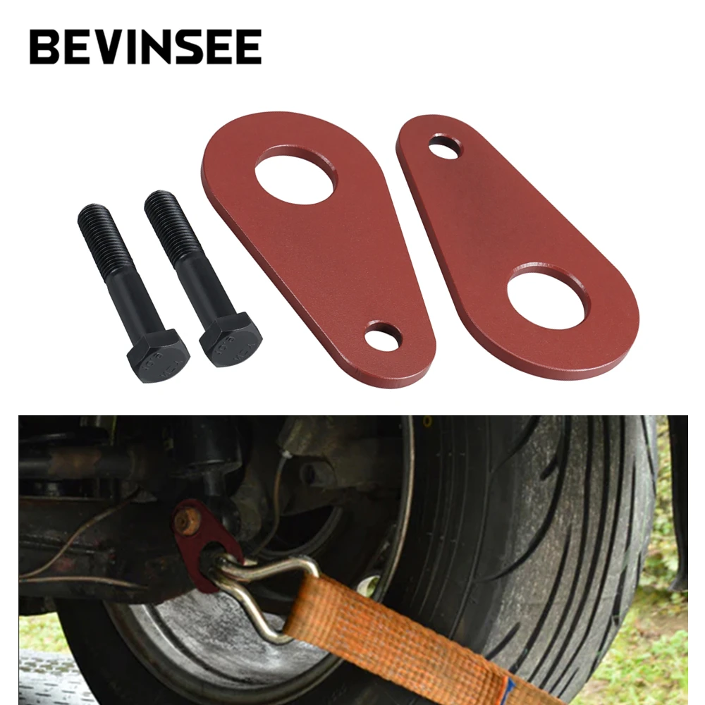 

BEVINSEE Rear Tie Down Loop Kit Towing Hook Trailer Tie Down Loop Rear Shock Tow Hook For BMW E36 E46 Z3 Z4 318 323 325 328 330