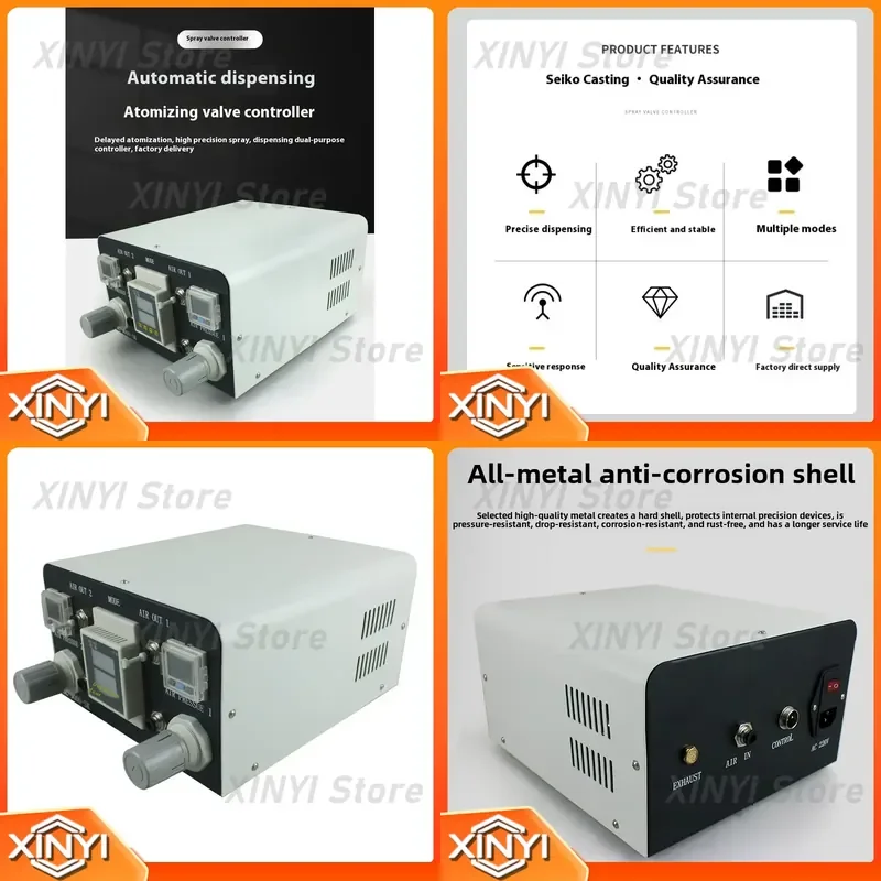 for Sl9000 Fully Automatic Digital Display Glue Dispenser Four-Hole Controllable Atomization Three-Proof Paint Glue Machine