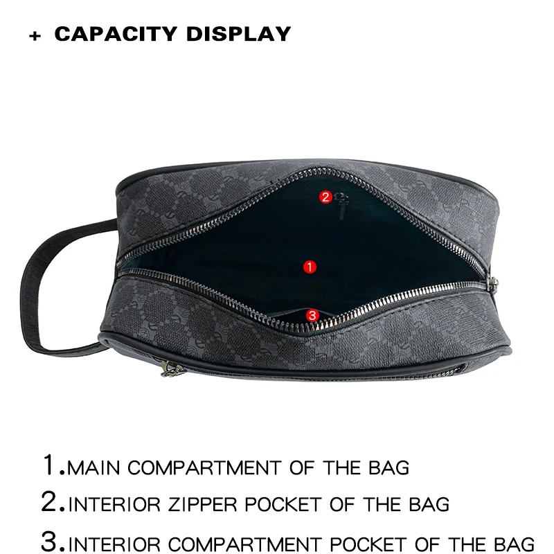 موضة الطباعة حقيبة يد رجالية عالية الجودة بولي Leather حقائب يد جلدية محفظة المال للرجال حزام الخصر محافظ رجل الحقيبة Bolsos #1