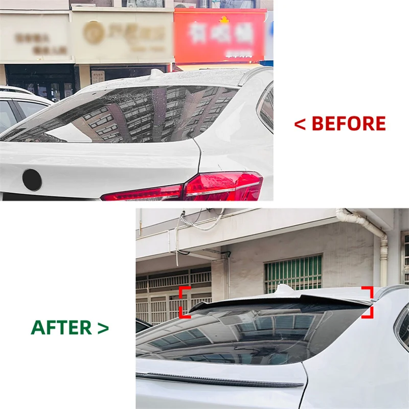 Glossy Tail Spoilers Rear roof Trunk Top Spoiler Wing For BMW X6 F16 2015-2019 Tail Tailgate Splitter Lip HIGH KICK DUCKBILL