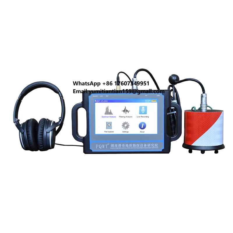 PQWT-CL300 Industrial Metal Detectors Water Leak Detector Ultrasonic Water Leakage Detection Device Plumbing Doctor Work Plumber