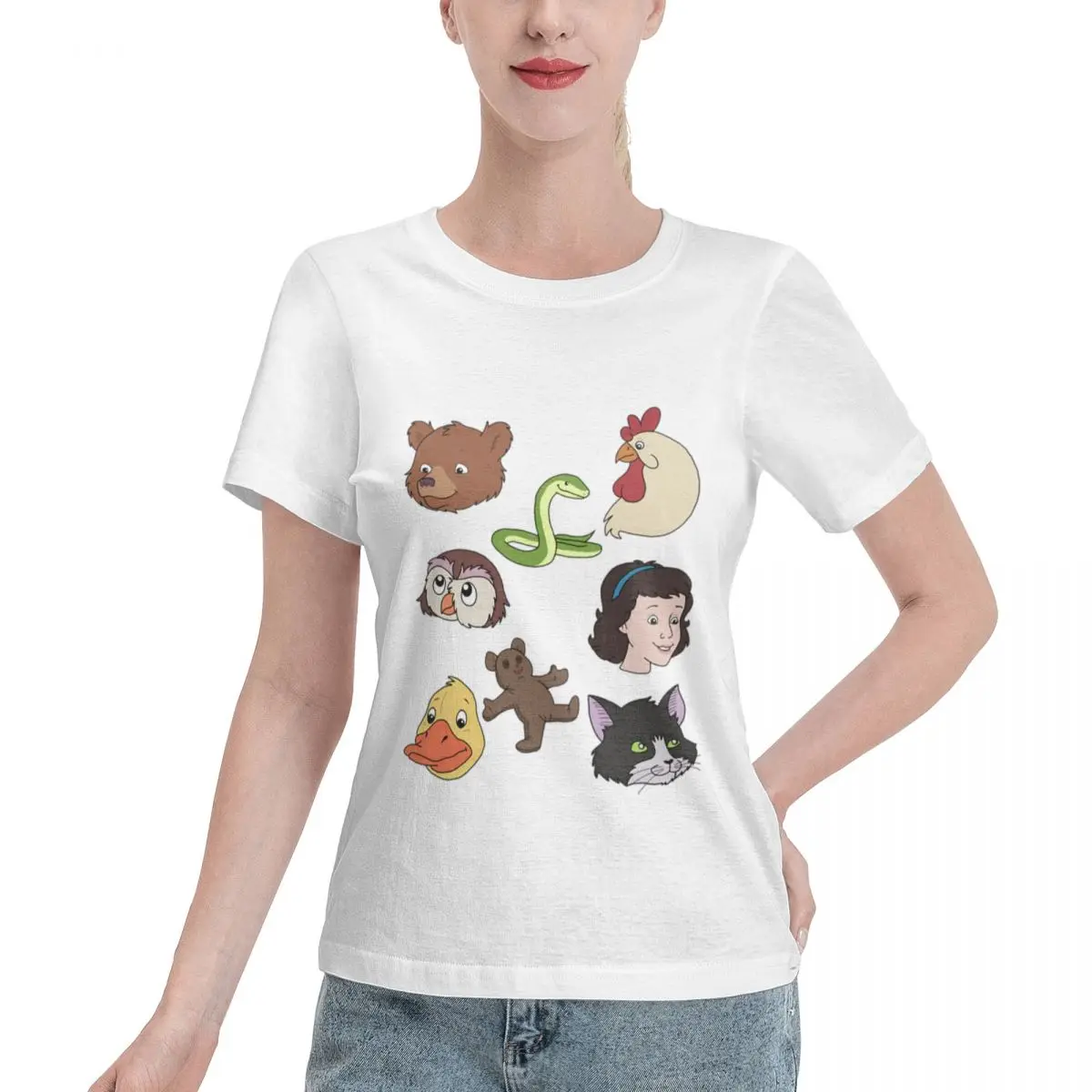 Spring Musthave Little Bear 1995 TV Series All Characters Women's T-shirt Oversized Korean Fashion Top