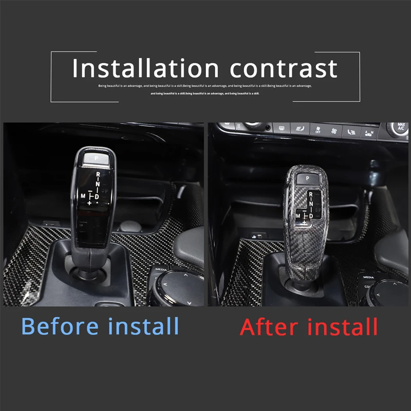 For Toyota GR Supra A90 A91 2019-2023 Car Center Console Gear Shift Head Cover Trim Real Carbon Fiber Interior Accessories 2 Pcs