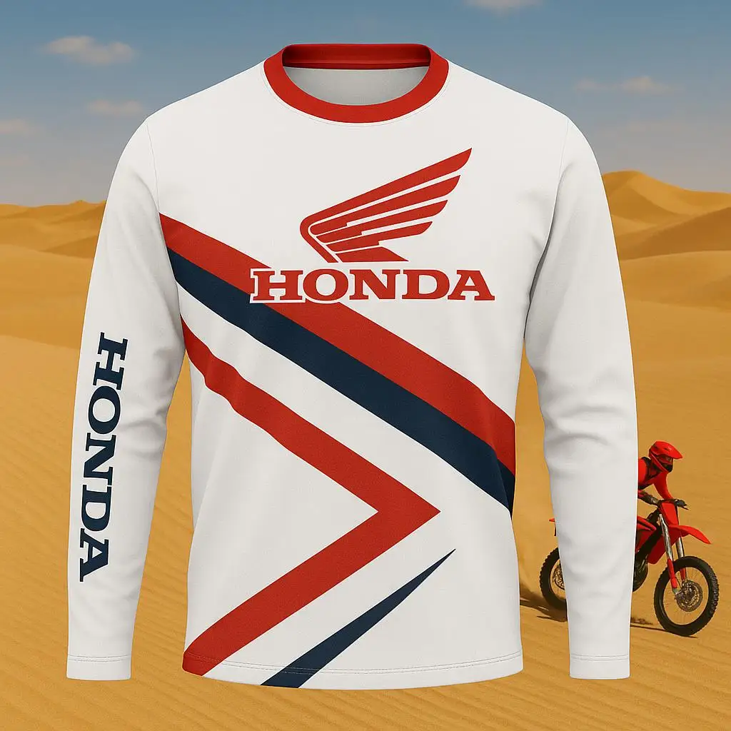 

2026 Honda Off-road Motorcycle Mountain Bike Jersey Downhill Sports Long Sleeve T-Shirt Breathable Quick Dry Outdoor Clothing