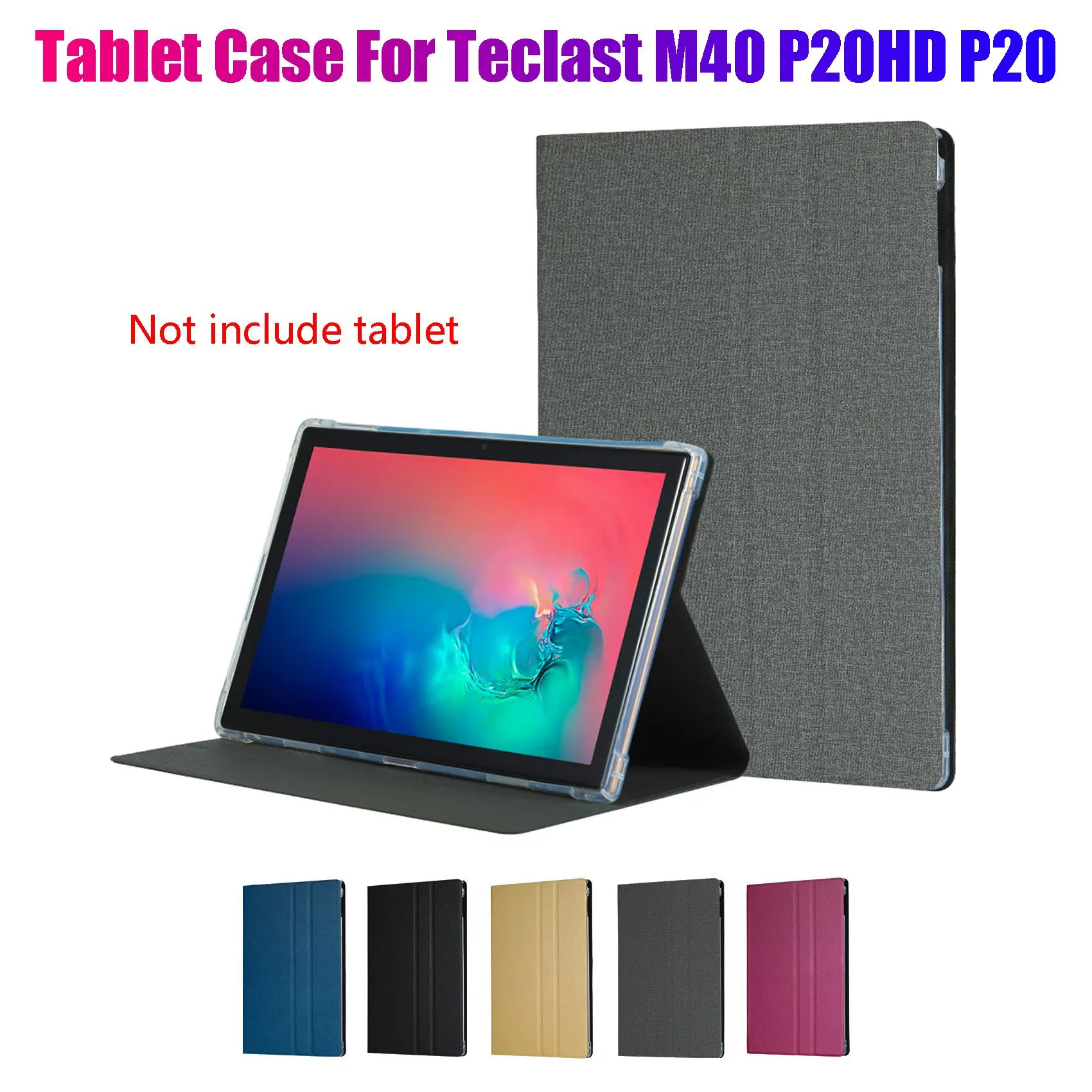 

AT9-Tablet Case for Teclast M40 P20HD P20 10.1 Inch Tablet Case Anti-Drop PU Case Tablet Stand