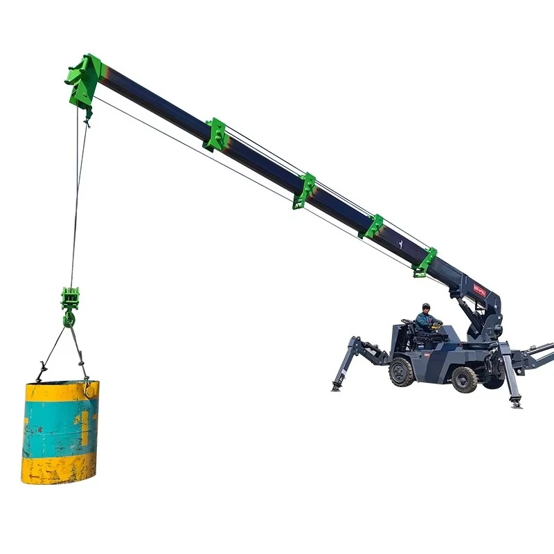 Hot Selling 3 .5 .8 .10 Ton Mini Construction Spider Hydraulic Crane With Remote Control Spider Cranes Crawler Crane