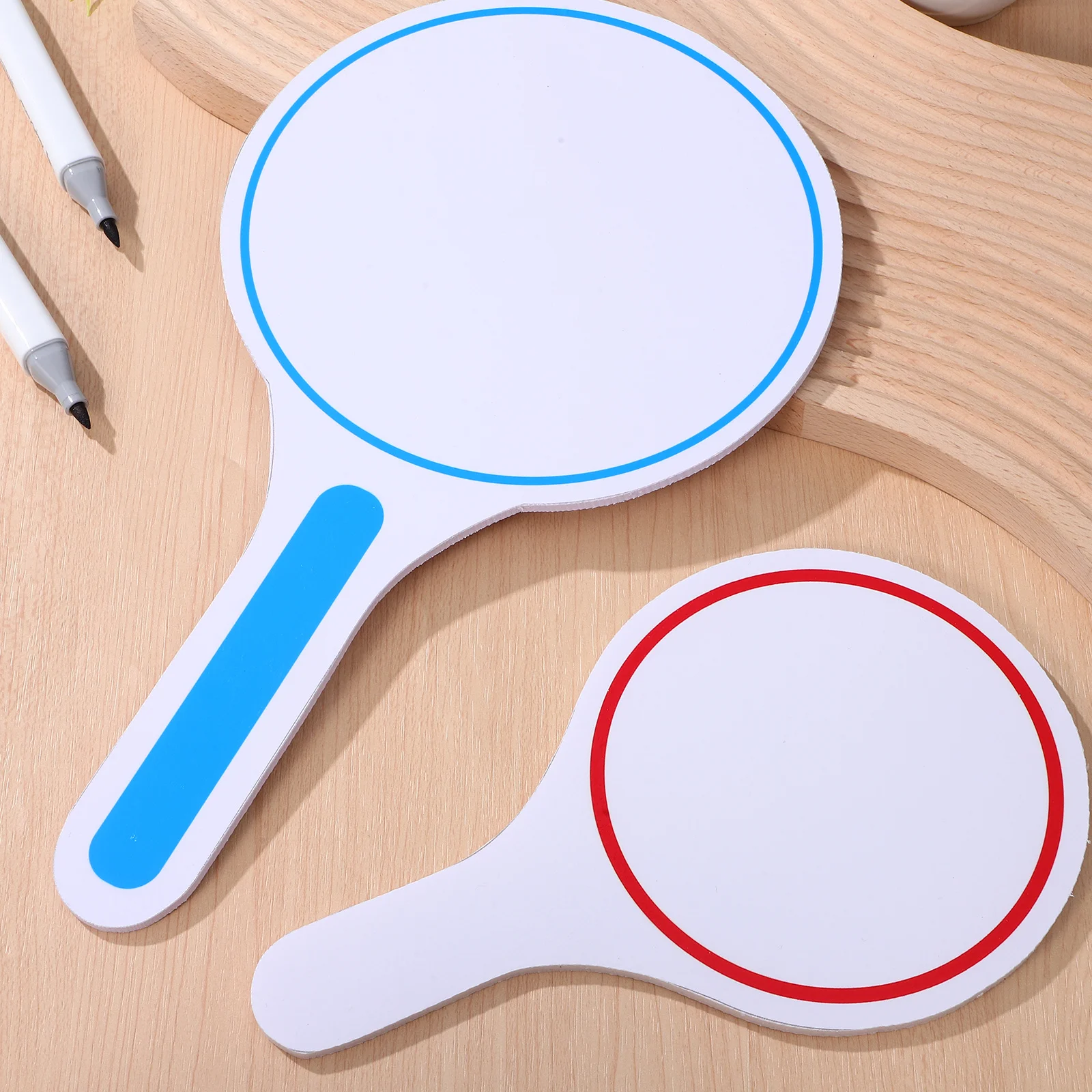 8Pcs Dry Erase Answer Paddle Blank Handheld Whiteboard Fine Workmanship Classroom Teaching Voting Scoreboard Writing Board