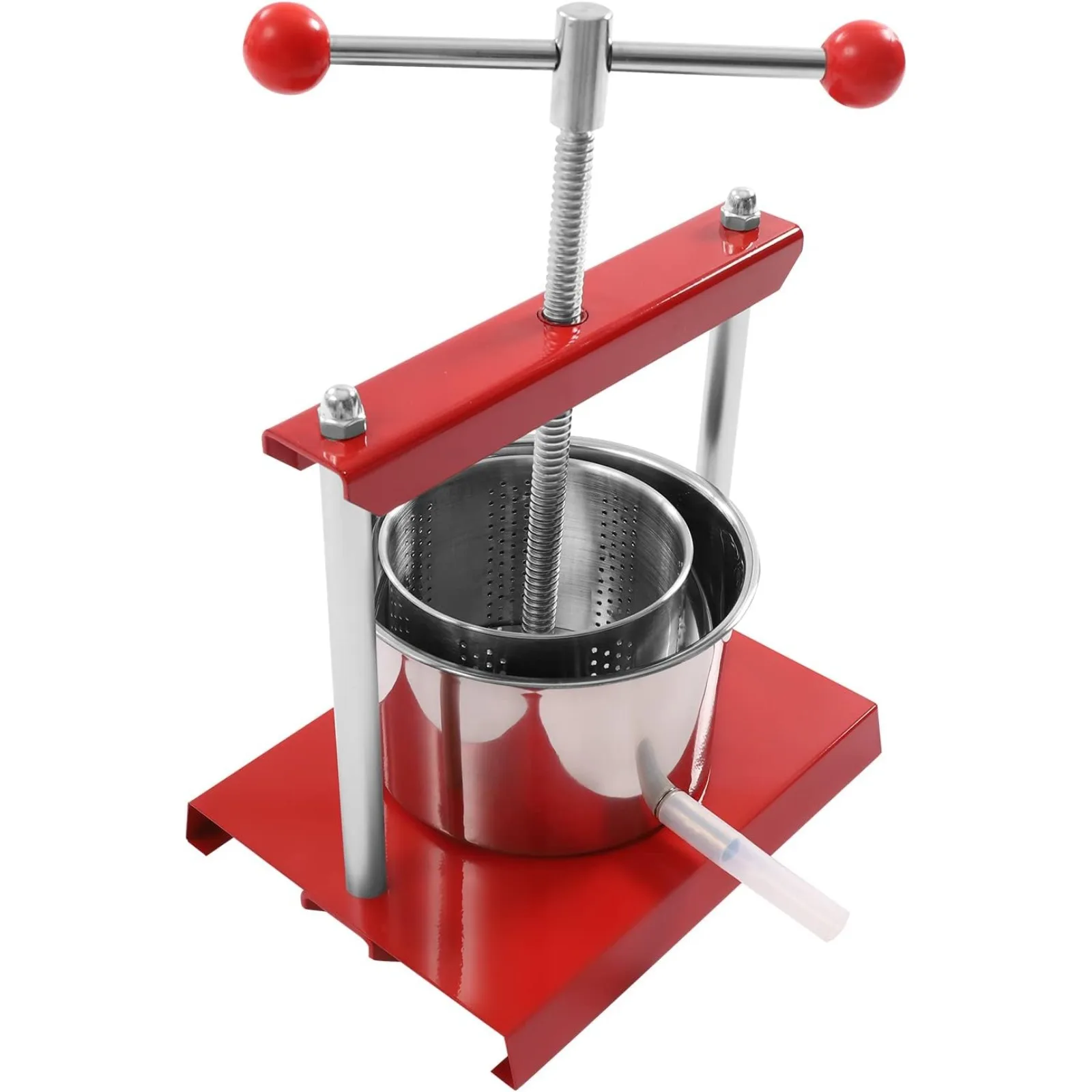 Máquina de prensado de barriles de acero inoxidable de 0,8 galones para jugo, verduras, vino, aceite de oliva, queso, fruta, vino, prensa Manual