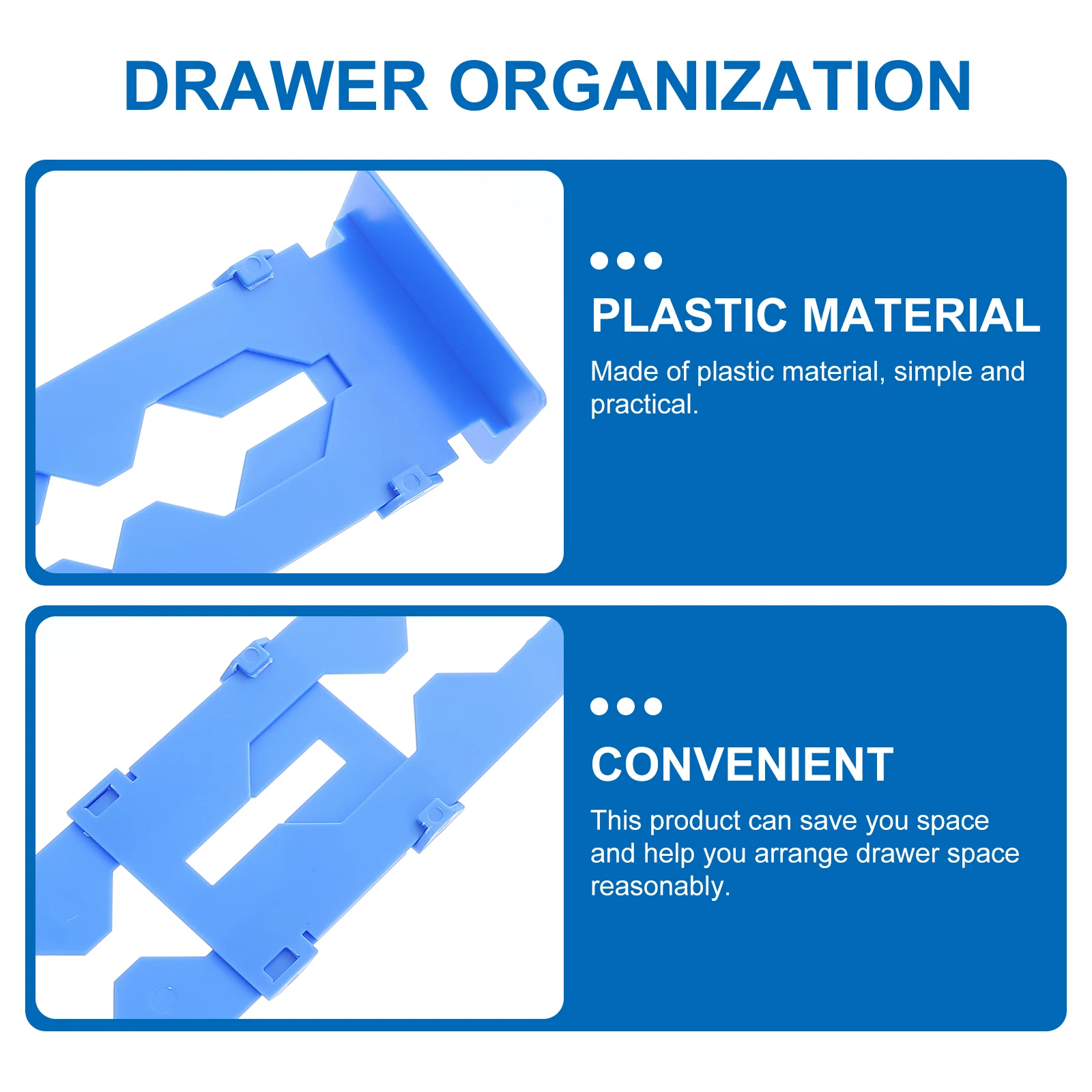 

Adjustable Telescopic Drawer Divider Expandable Separator 32.5-55cm Retractable Space-Saving Organizer for Home Dorm