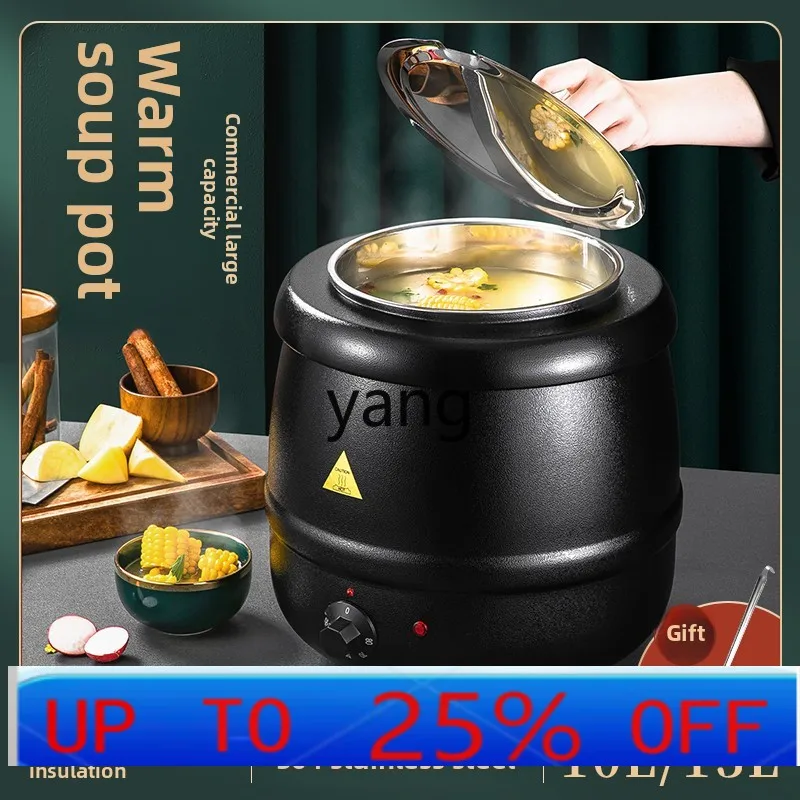 

lmm warm soup pot commercial thermal insulation bucket porridge pot electric thermal insulation soup stove
