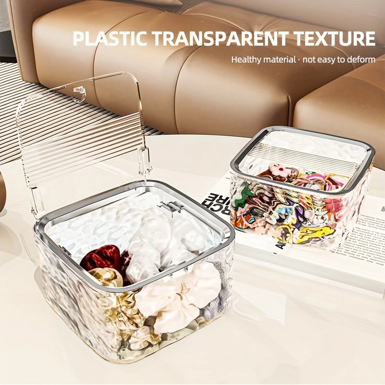 

Hair Accessories Organizer for Girls Multi-purpose Storage Containers with Lids for Headband Bows Hair Clip