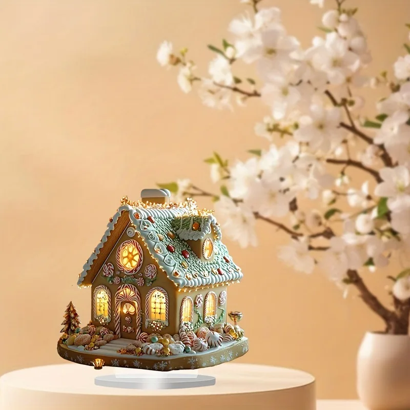 Bohemian style multifunctional British decoration office coffee shop desktop gingerbread house